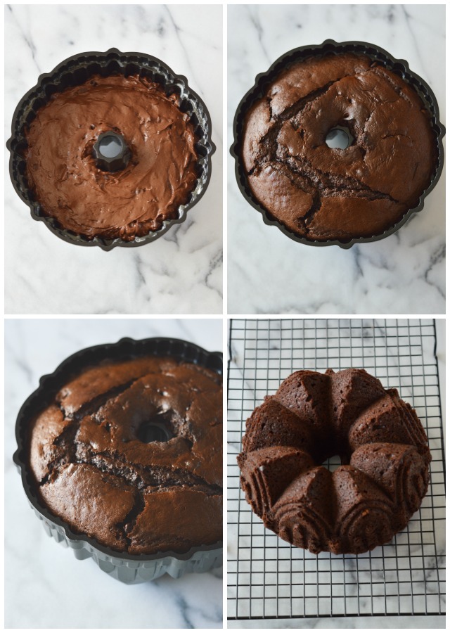 chocolate devil's food cake baking