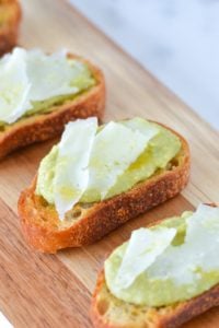 Fava Bean and Manchego Cheese Crostini