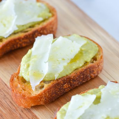 Fava Bean and Manchego Cheese Crostini