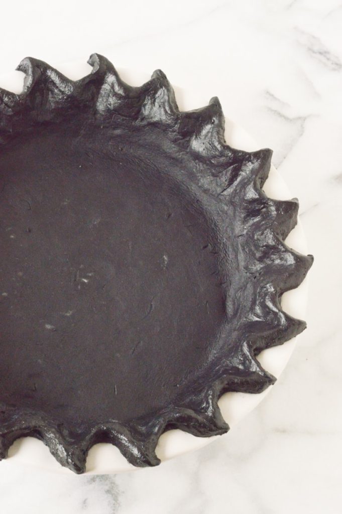 activated charcoal black pie dough crust