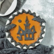 Halloween Pumpkin Pie Activated Charcoal Black Crust