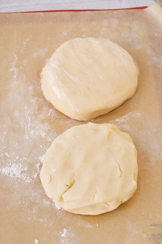 sugar cookie dough in small disks for storing