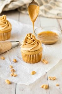 peanut butter frosting cupcake
