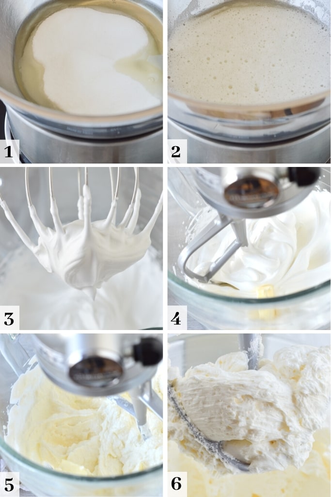 process of making swiss meringue buttercreaem