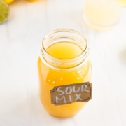 sour mix in jar with lid off