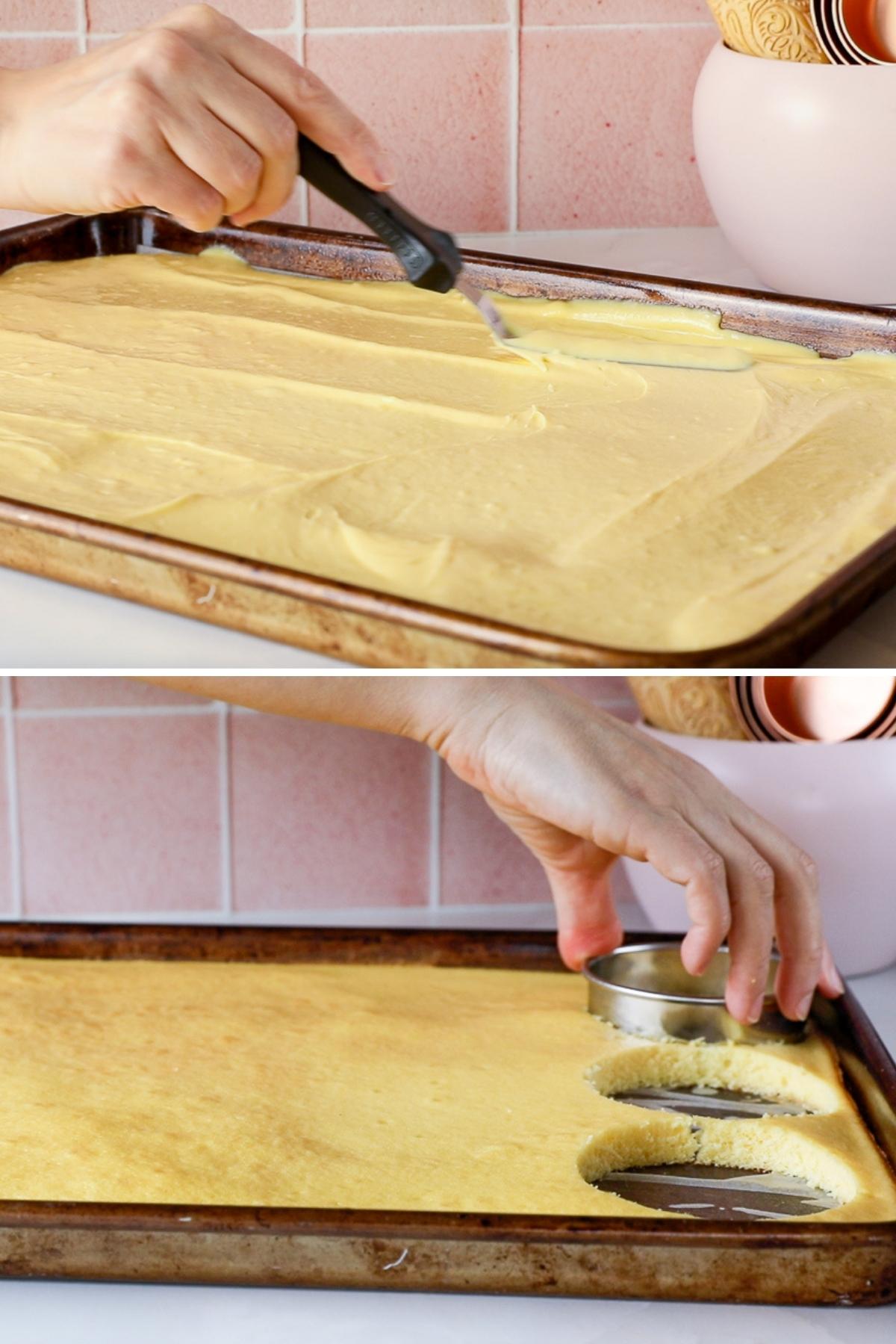 baking a cake in jelly roll pan