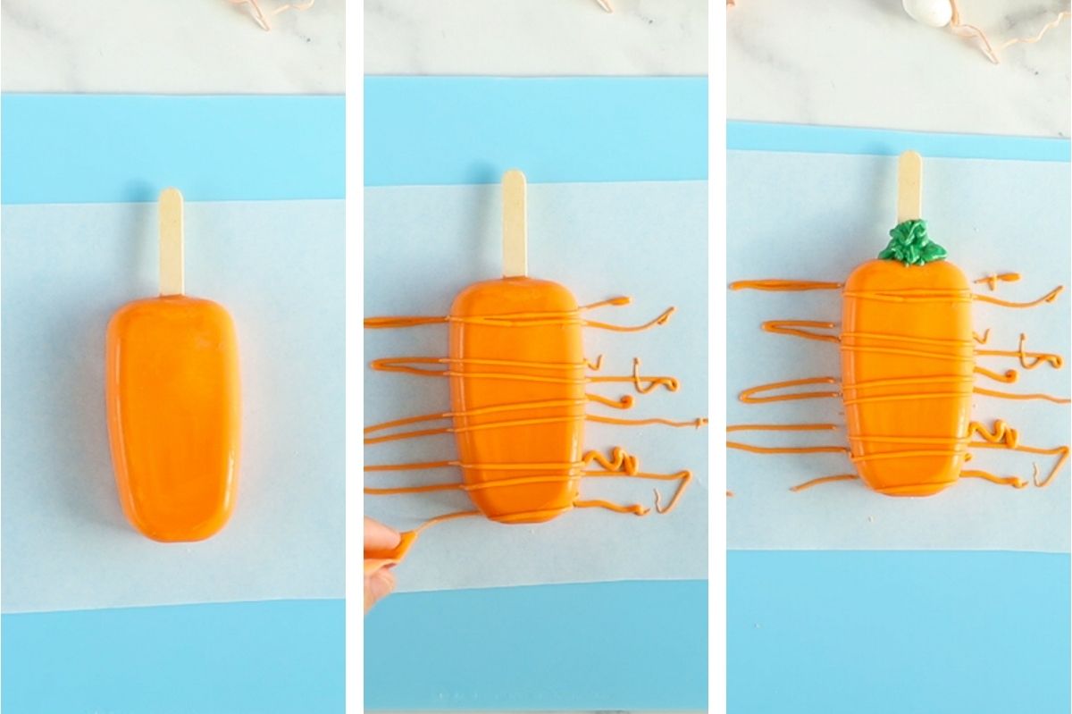 how to decorate carrot cakesicle