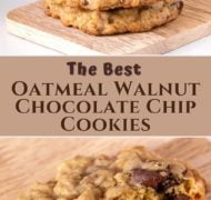 the beat oatmeal walnut chocolate chip cookies pin