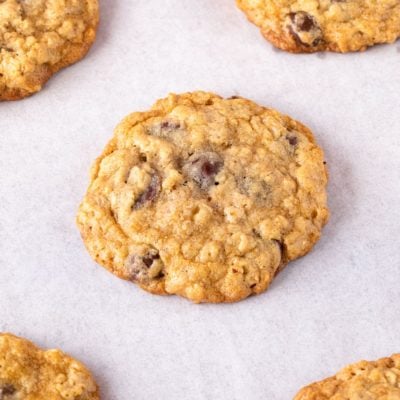 oatmeal walnut chocolate chip cookie baked up xlose