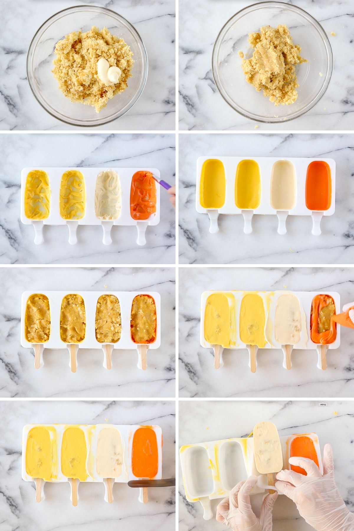 process of making cakesicles 