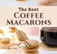 the best coffee macarons stacked
