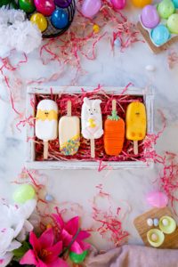 easter cakesicles in box.
