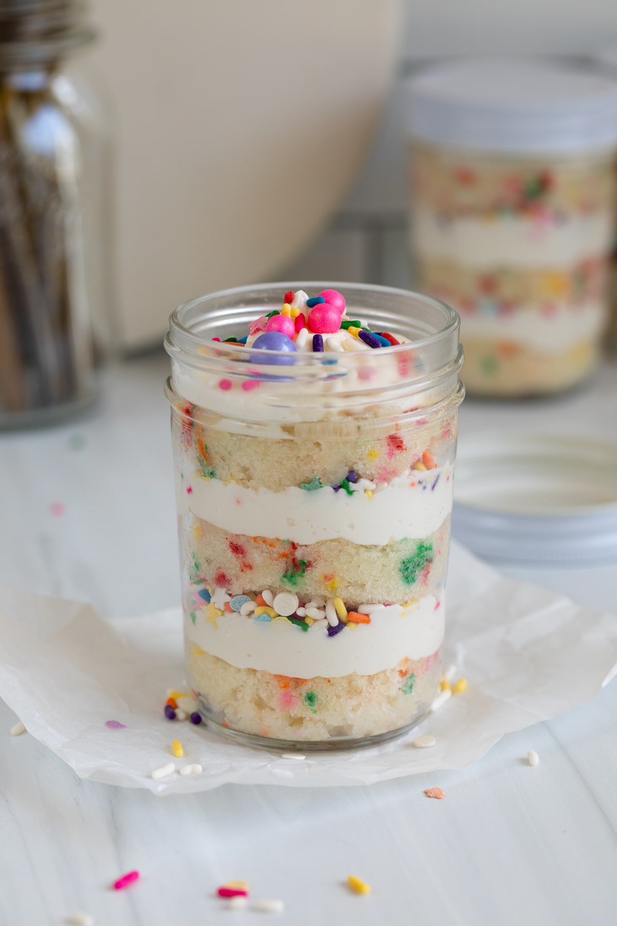 funfetti jar cake.