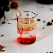 Brain Hemorrhage Shot in shot glass up close.