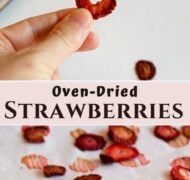 oven dried strawberries pin.
