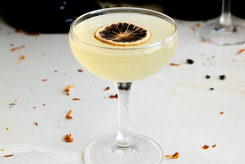 corpse reviver no. 2 in coupe glass.
