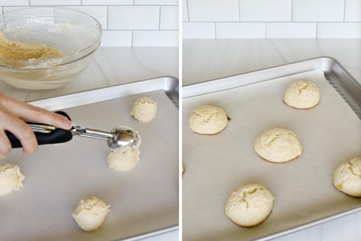 baking sour cream cookies.