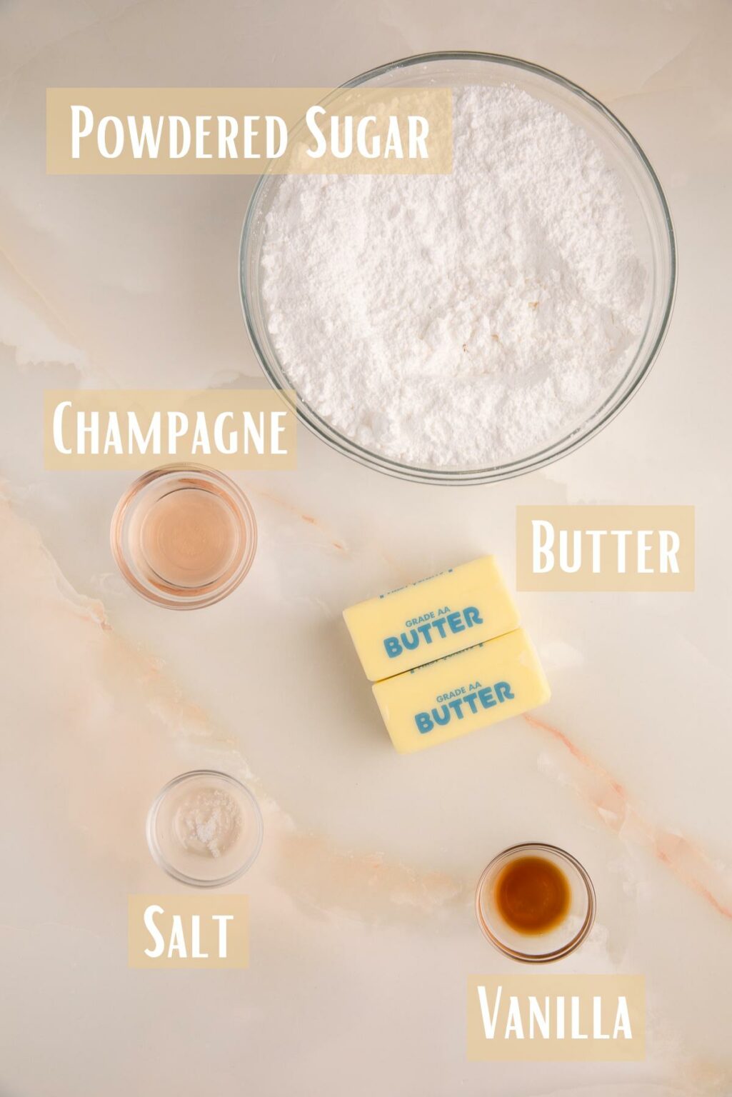 Champagne Buttercream Frosting - Partylicious