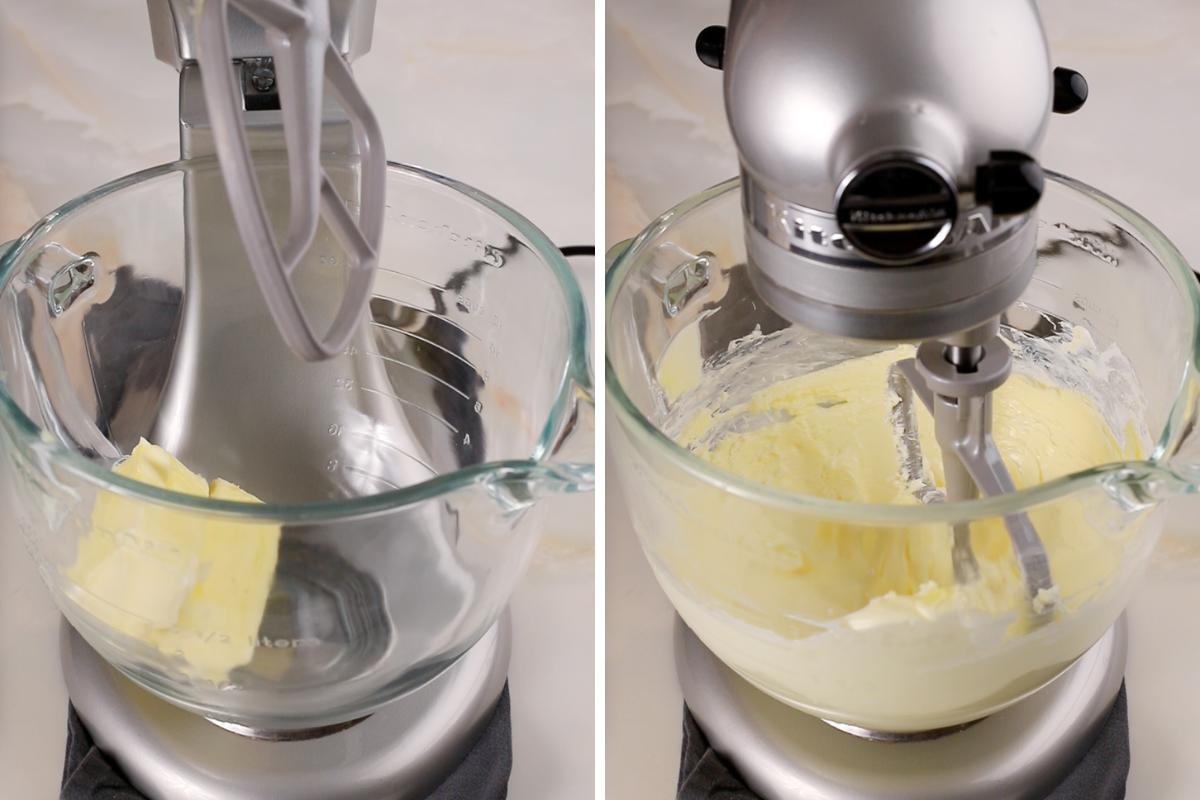 creaming butter for frosting.