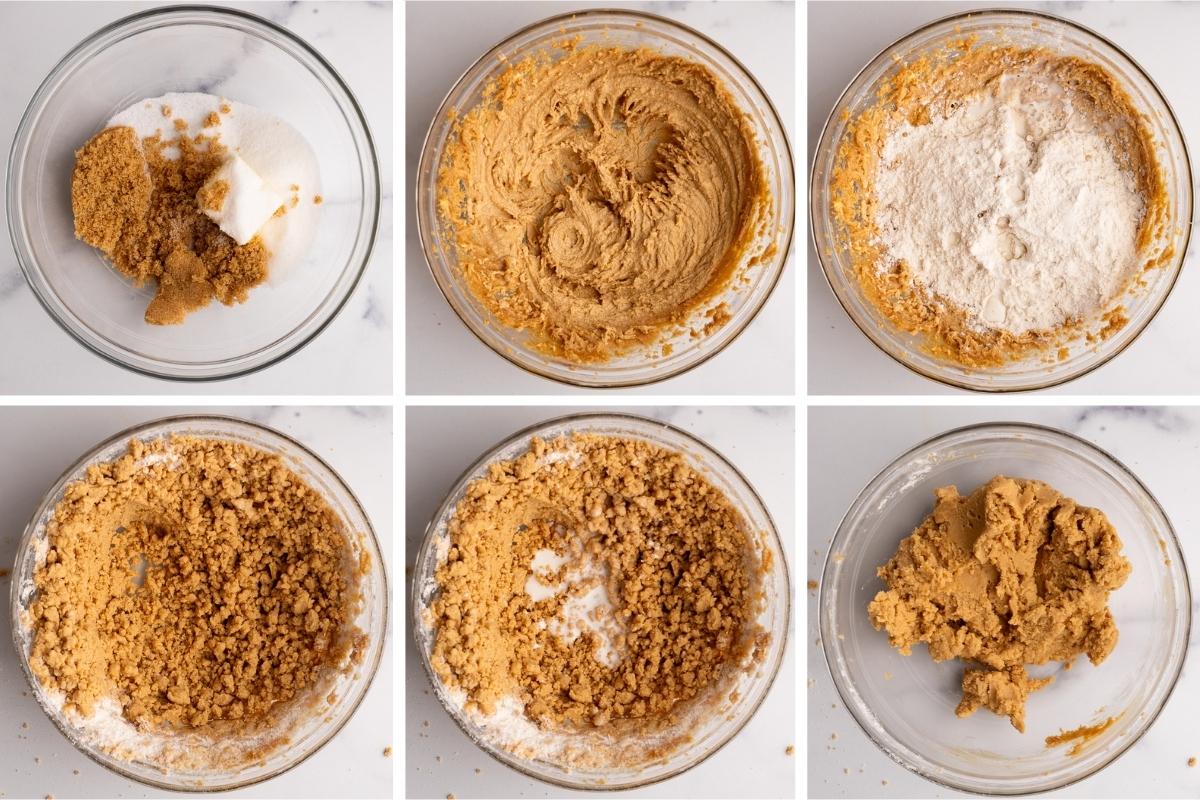 process of making peanut butter edible cookie dough.