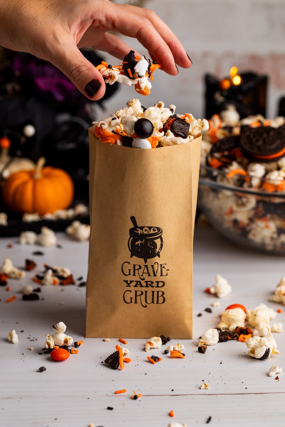 Halloween Popcorn Recipe (with Halloween Oreos) - Partylicious