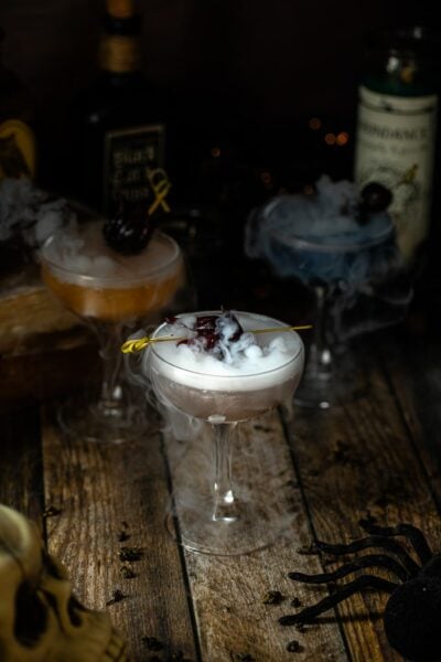 dry ice in cocktail.