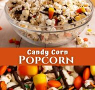candy corn popcorn pin for pinterest.