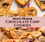 Heart Shaped Chocolate Chip Cookies Pin.