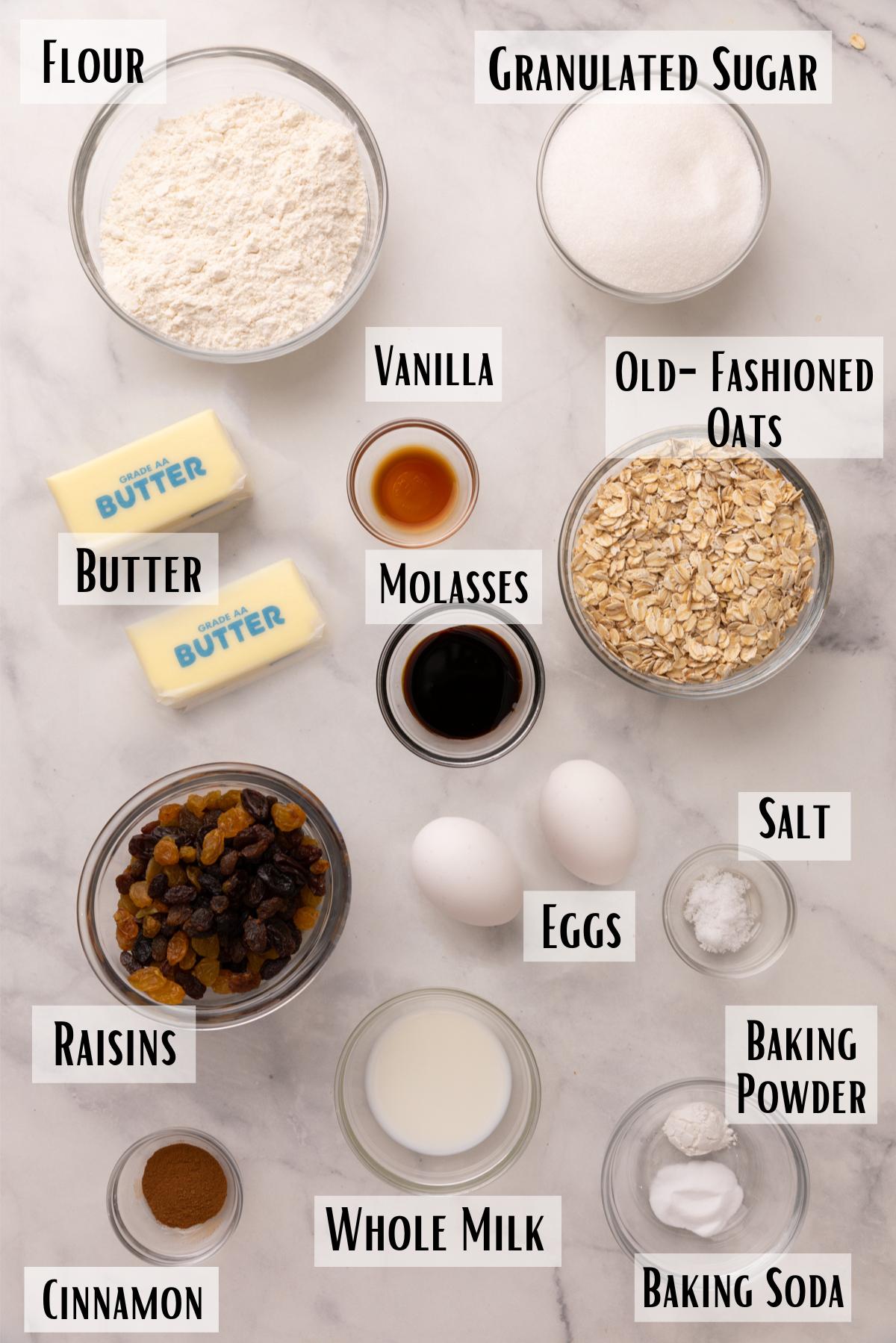 oatmeal raisin cookie ingredients