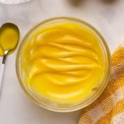 lemon curd in bowl.
