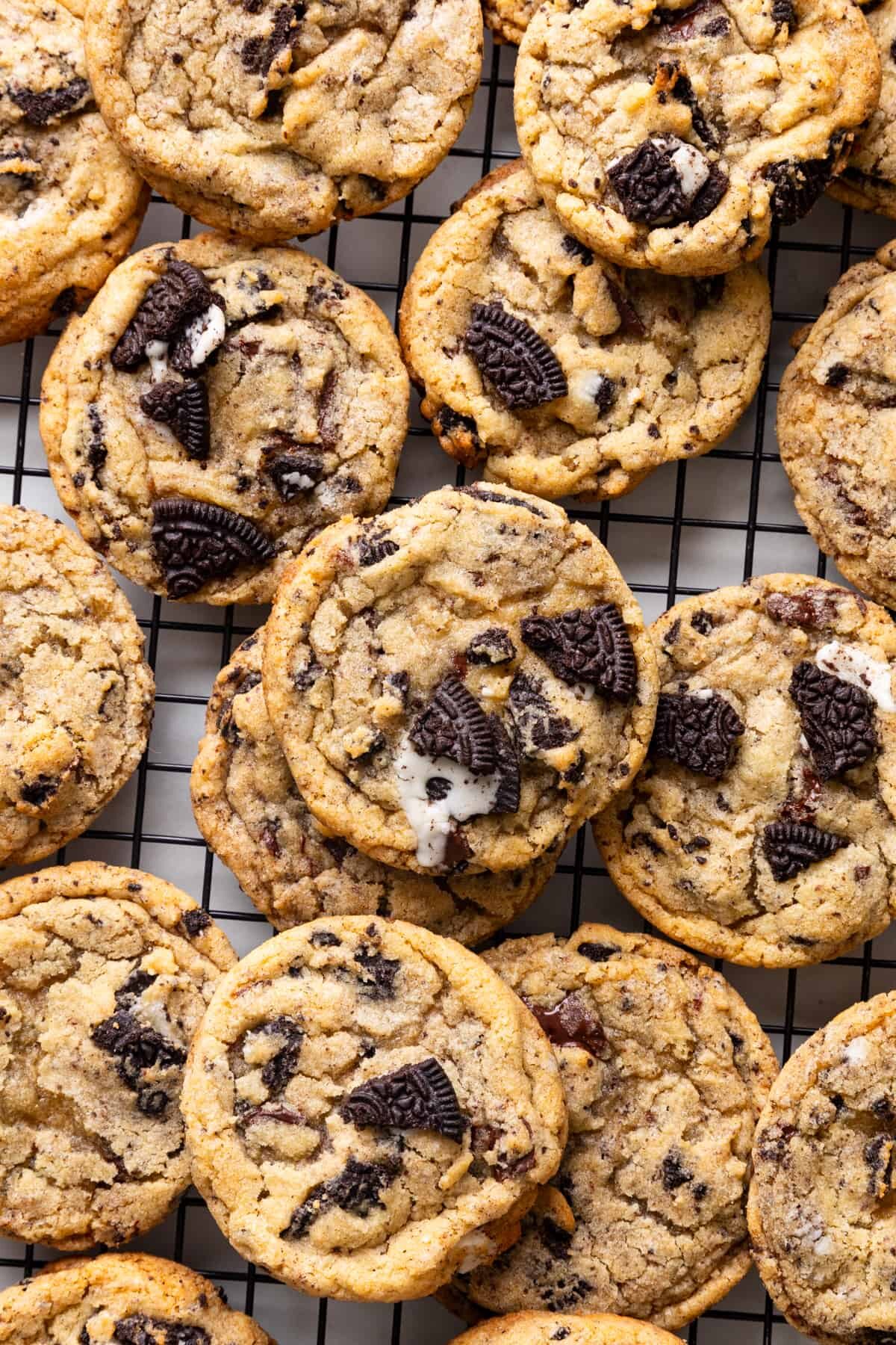 oreo cookies on parchment.