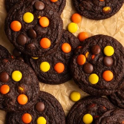 baked cookies on parchment paper.