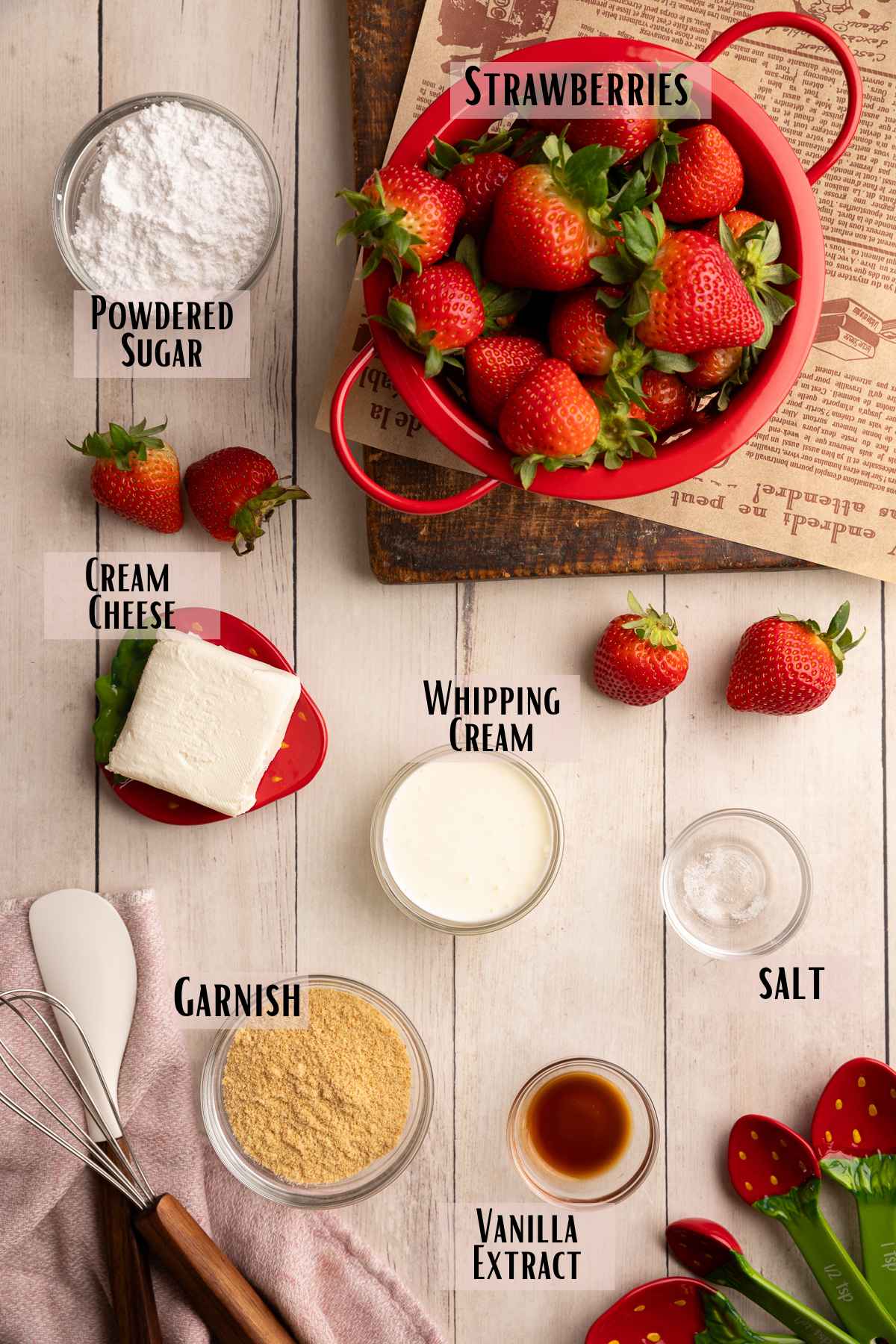 cheesecake deviled strawberries ingredients.